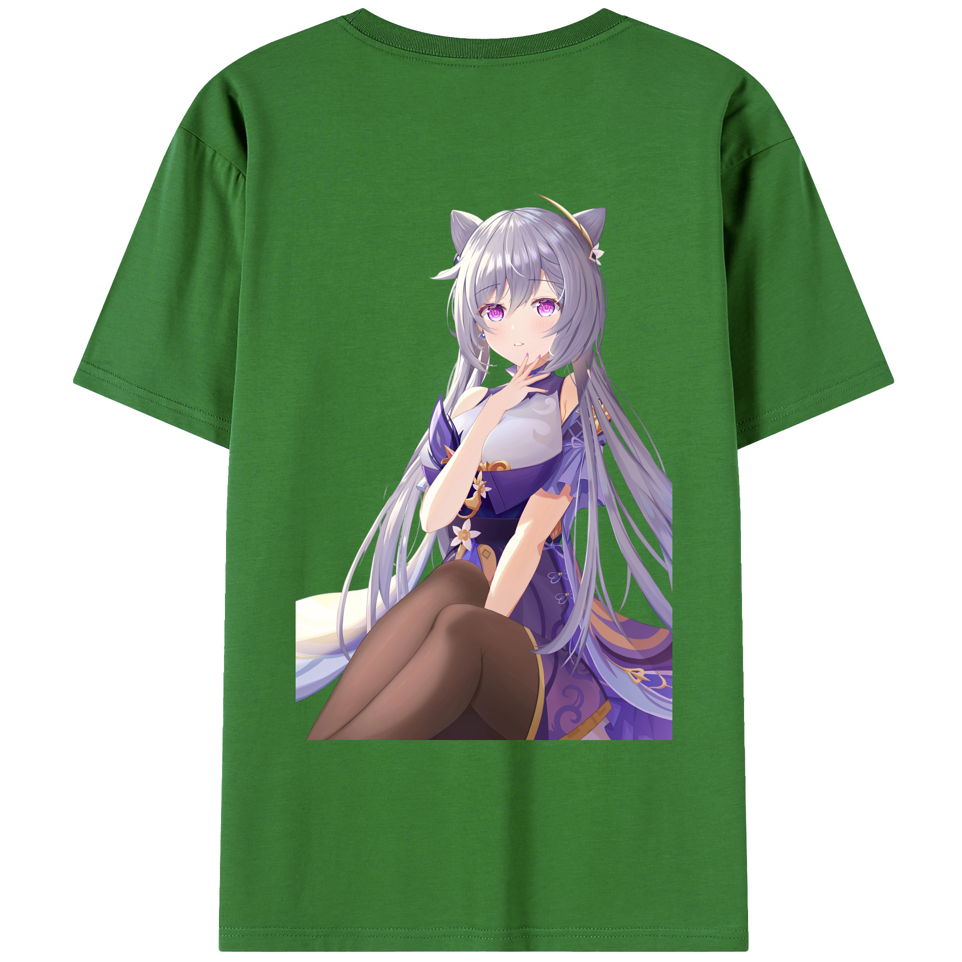 げんし神 刻晴 こくせい genshin Kokusei レディース半袖Tシャツ(バックプリント)